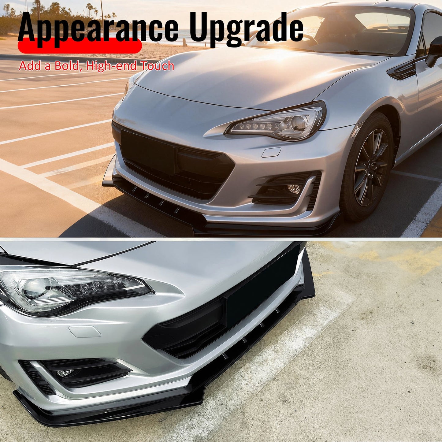 2017-2020 Subaru BRZ IKON Gloss Black Front Bumper Lip Spoiler PP