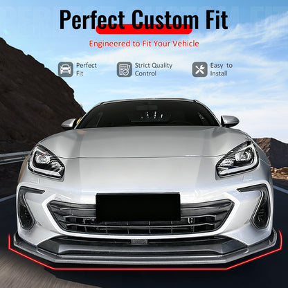 2022-2025 Subaru BRZ IKV2 Carbon Fiber Print Front Bumper Lip PP