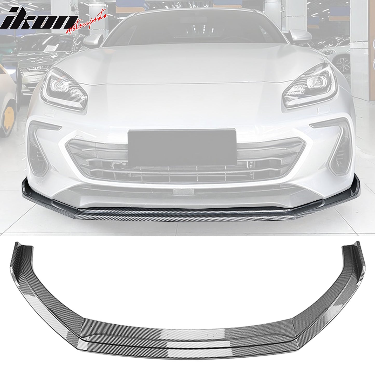 2022-2025 Subaru BRZ IKV2 Carbon Fiber Print Front Bumper Lip PP