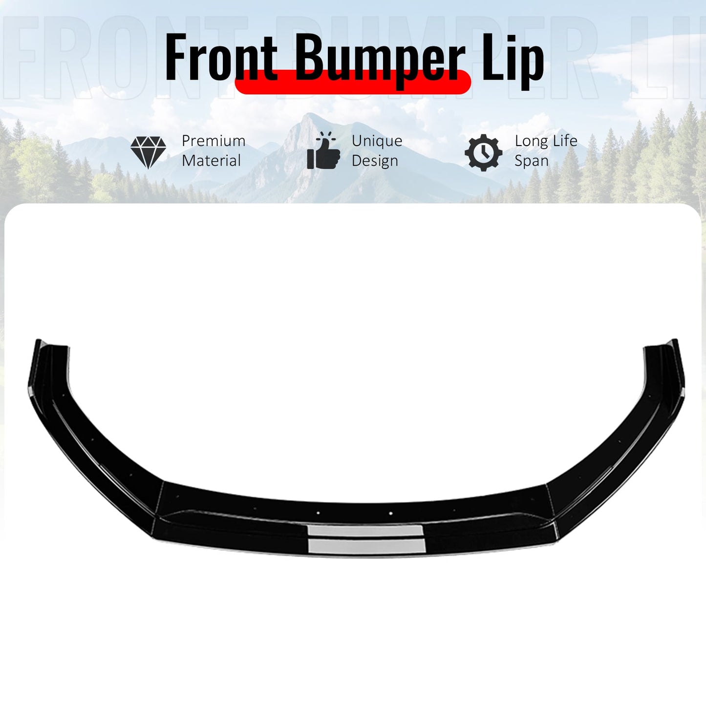 2022-2025 Subaru BRZ IKV2 Gloss Black Front Bumper Lip Spoiler PP