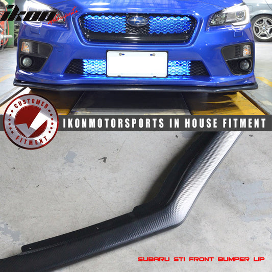 2015-2021 Subaru WRX STI Carbon Paint Front Bumper Lip Spoiler ABS