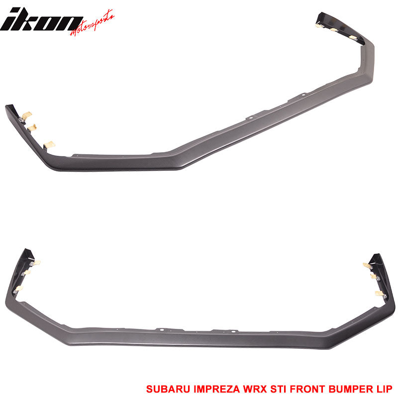 2015-2021 Subaru WRX STI Carbon Paint Front Bumper Lip Spoiler ABS