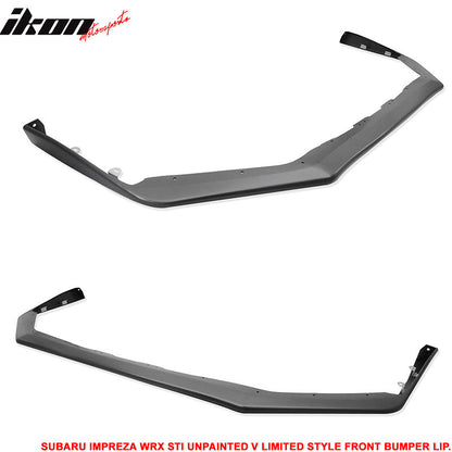 2015-2021 Subaru WRX STI V-Limited Style Front Bumper Lip Spoiler PP