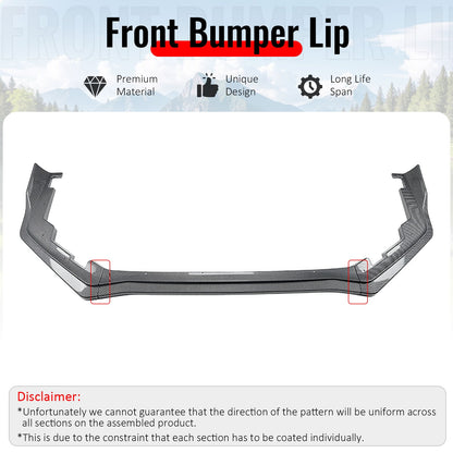 2015-2021 Subaru WRX CS2 Style Carbon Fiber Print Front Bumper Lip PP