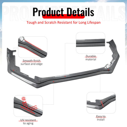 2015-2021 Subaru WRX CS2 Style Carbon Fiber Print Front Bumper Lip PP