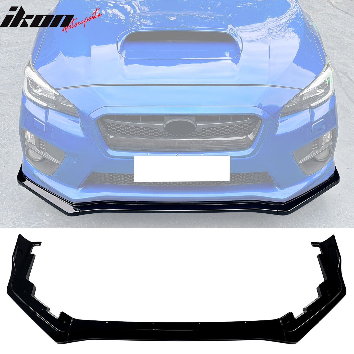 2015-2021 Subaru WRX CS2 Style Gloss Black Front Bumper Lip Spoiler PP