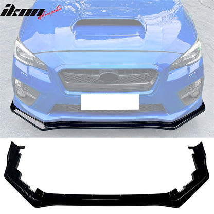 2015-2021 Subaru WRX CS2 Style Gloss Black Front Bumper Lip Spoiler PP
