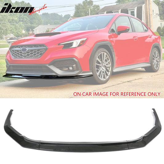 2022-2025 Subaru WRX IKON Carbon Fiber Print Front Bumper Lip PP 3PCS