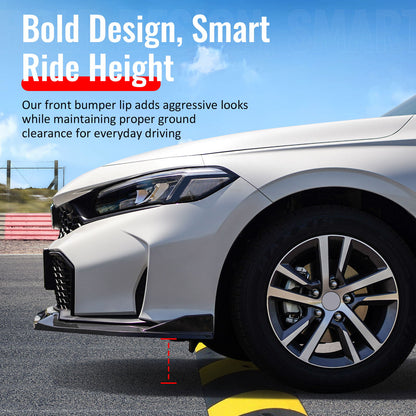 2015-2021 Subaru WRX CS2 Style Carbon Fiber Print Front Bumper Lip PP