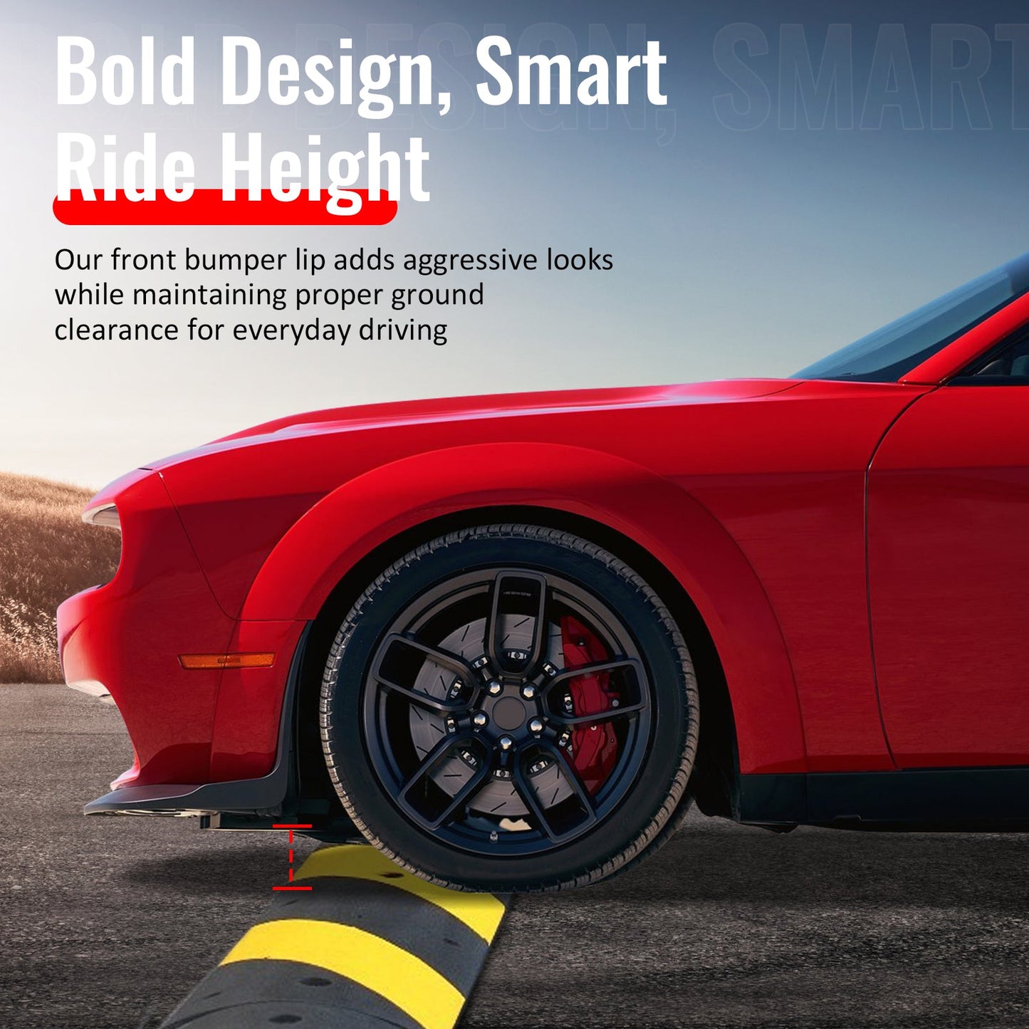 2015-2021 Subaru WRX CS2 Style Gloss Black Front Bumper Lip Spoiler PP