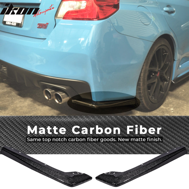 2015-2021 Subaru WRX STI Style Rear Bumper Apron Splitters CF