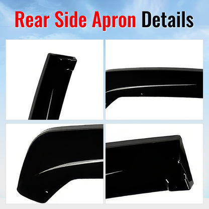 2022-2025 Subaru WRX STI Style Rear Bumper Lip Aprons Gloss Black ABS