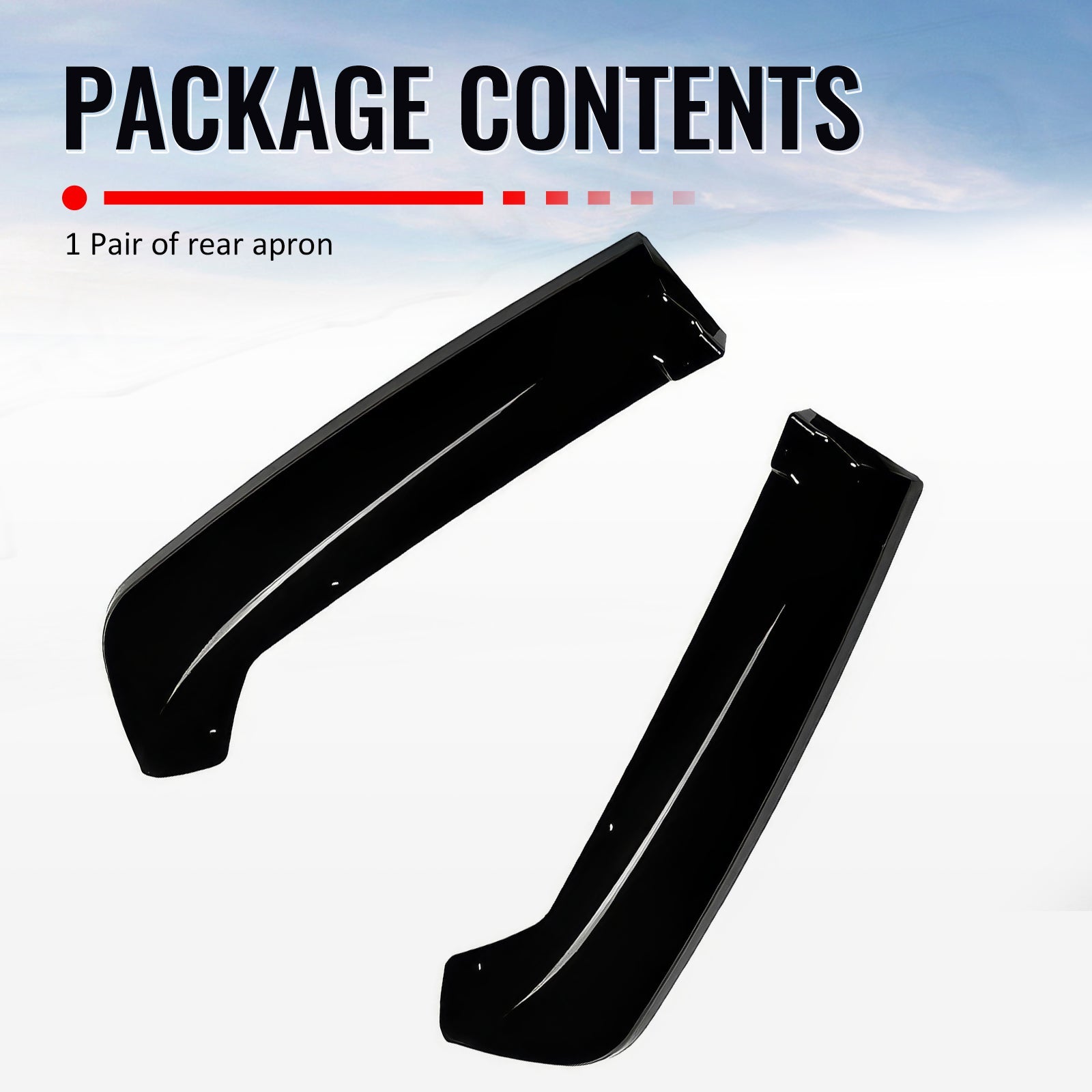 2022-2025 Subaru WRX STI Style Rear Bumper Lip Aprons Gloss Black ABS