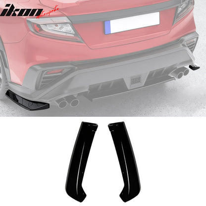 2022-2025 Subaru WRX STI Style Rear Bumper Lip Aprons Gloss Black ABS