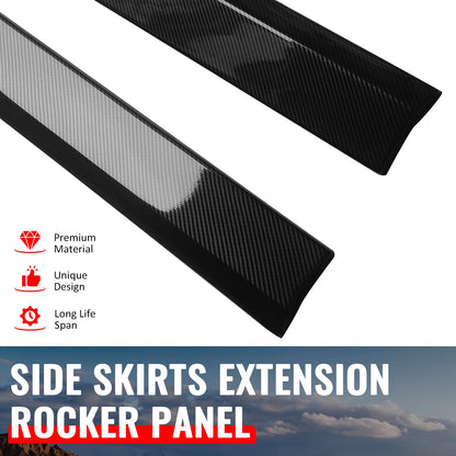 2024-2026 Ford Mustang IKON Style Side Skirts Add on ABS