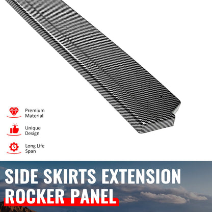 2022-2025 Subaru WRX STI Carbon Fiber Print Side Skirts Extension PP