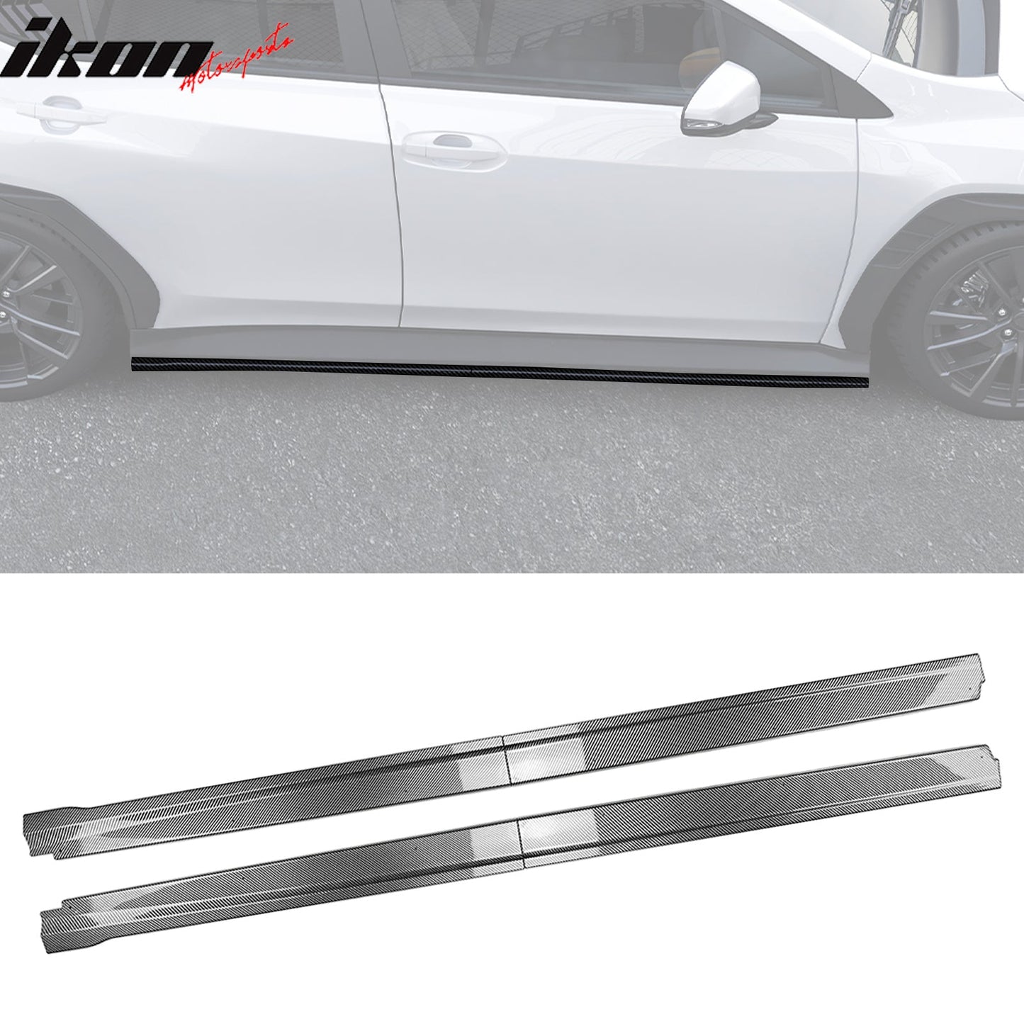 2022-2025 Subaru WRX STI Carbon Fiber Print Side Skirts Extension PP