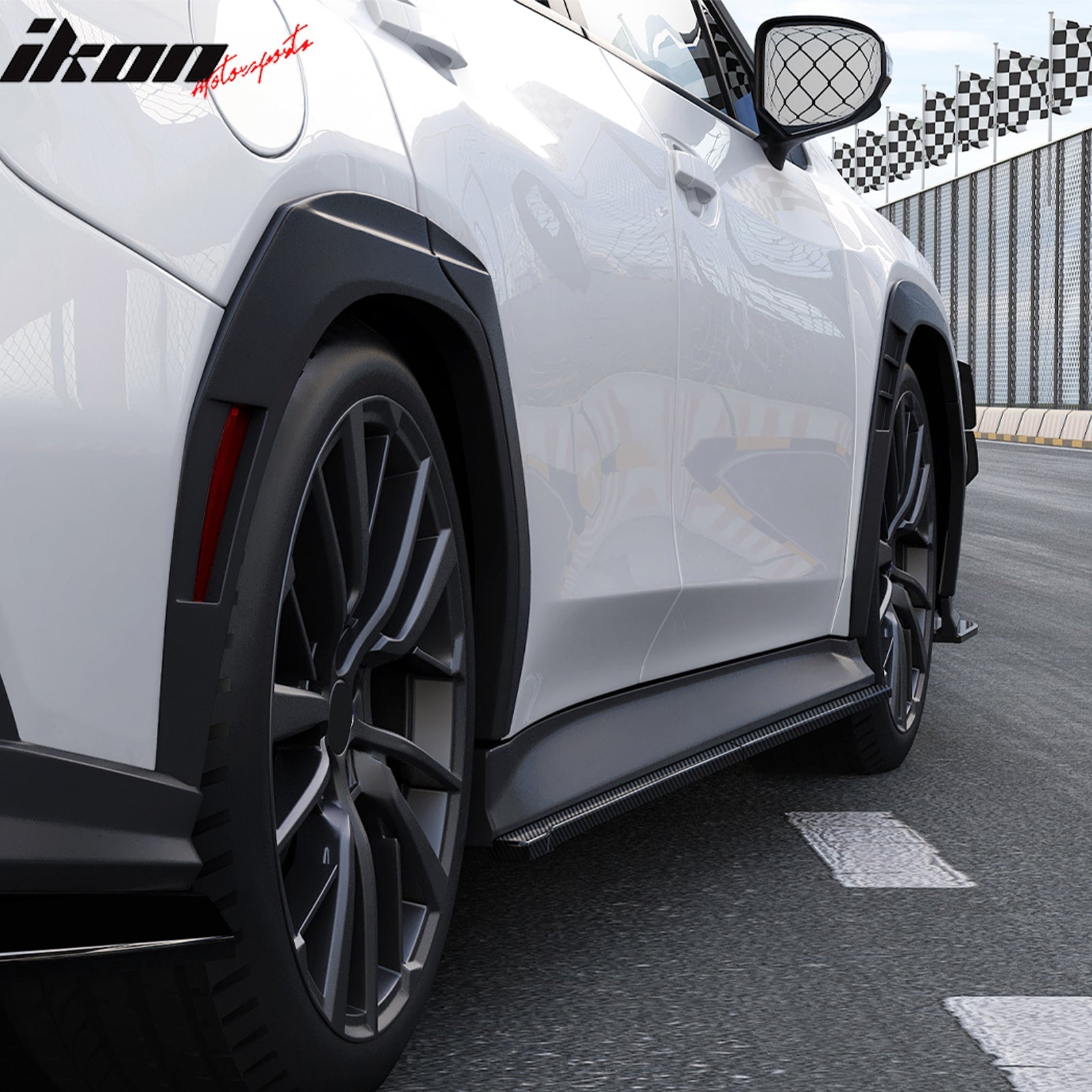 2022-2025 Subaru WRX STI Carbon Fiber Print Side Skirts Extension PP