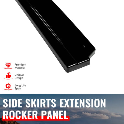 2022-2025 Subaru WRX STI Style Gloss Black Side Skirts Extension PP