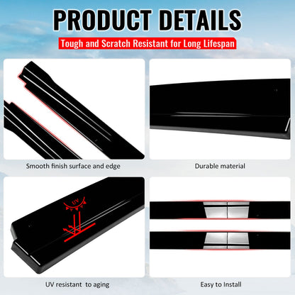 2022-2025 Subaru WRX STI Style Gloss Black Side Skirts Extension PP