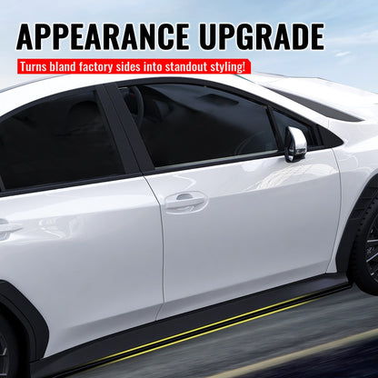 2022-2025 Subaru WRX STI Style Gloss Black Side Skirts Extension PP