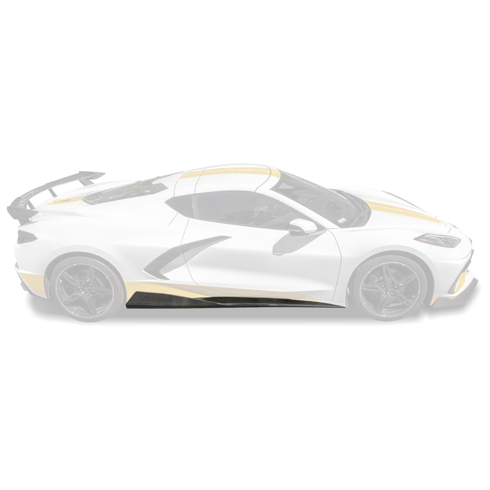 Chevrolet Corvette C8 DRY CARBON FIBER 5VM Side Skirts