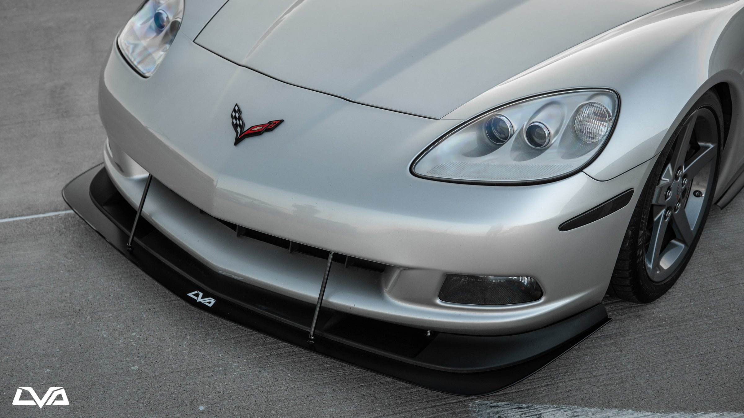 2005-2013 Chevrolet Corvette C6 Front Splitter - LVA