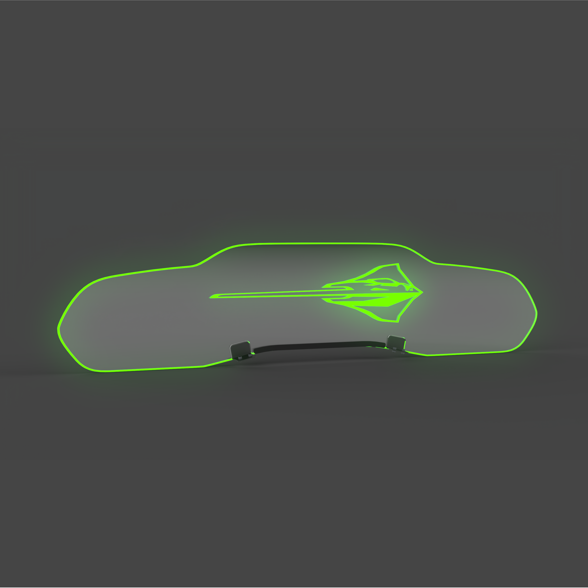 WindRestrictor® C8 Coupe Rear Add On Glow Plate