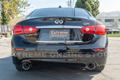 2014-Up Infiniti Q50 Muffler Delete Axle Back 4.5" Dual Tips Exhaust