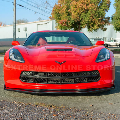 Chevrolet Corvette C7 Stage 2 Front Splitter With Side End Caps