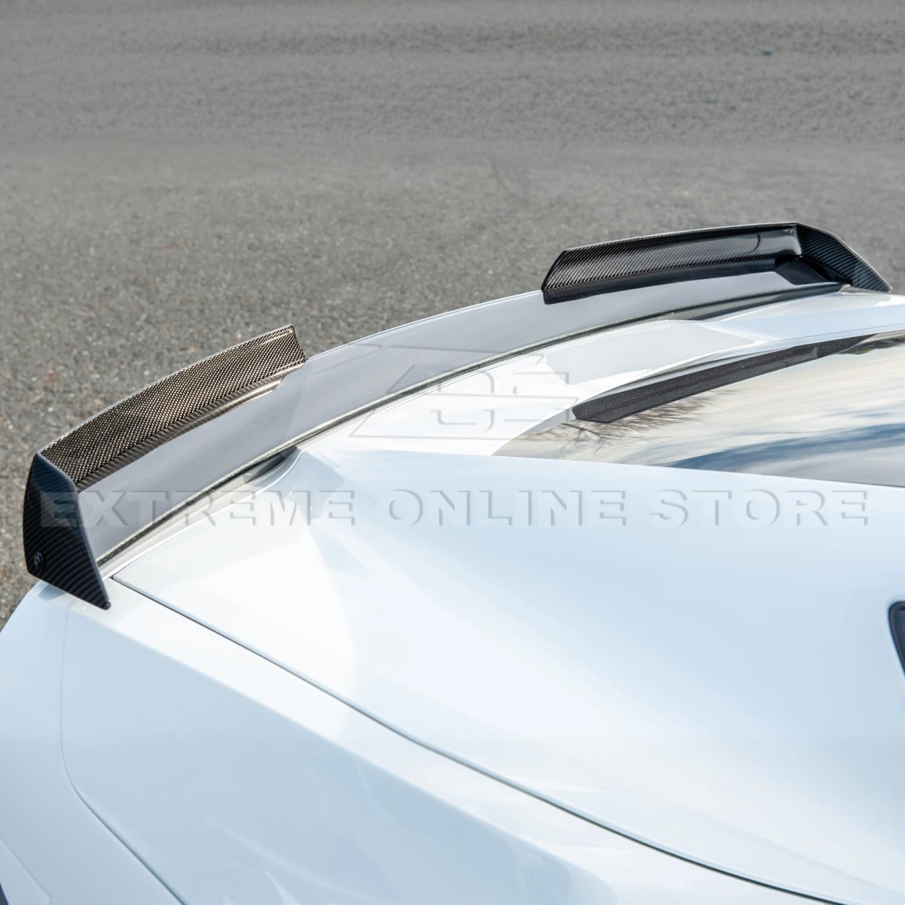 Corvette C7 DRY CARBON FIBER Rear Spoiler Side Winglets