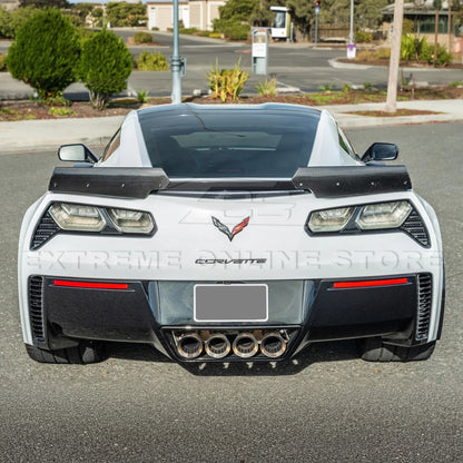 Corvette C7 DRY CARBON FIBER Rear Spoiler Side Winglets