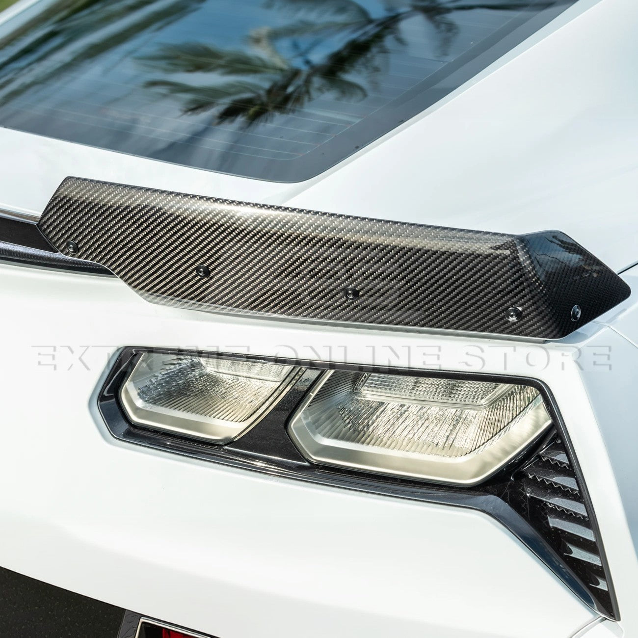 Corvette C7 DRY CARBON FIBER Rear Spoiler Side Winglets