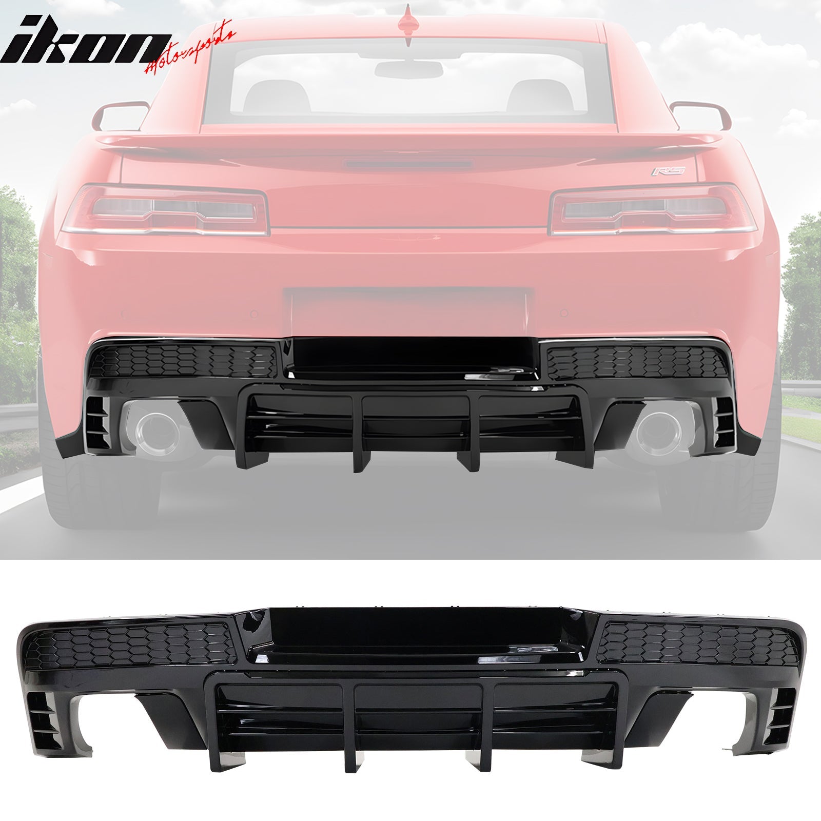 2014-2015 Chevy Camaro Ikon Rear Diffuser Bumper Lip PP