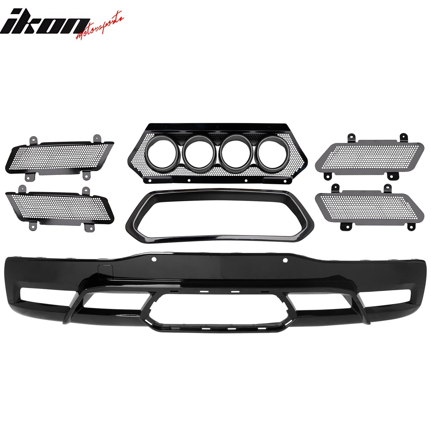2020-2025 Chevy Corvette C8 Rear Diffuser Lip + Exhaust Muffler Pipe