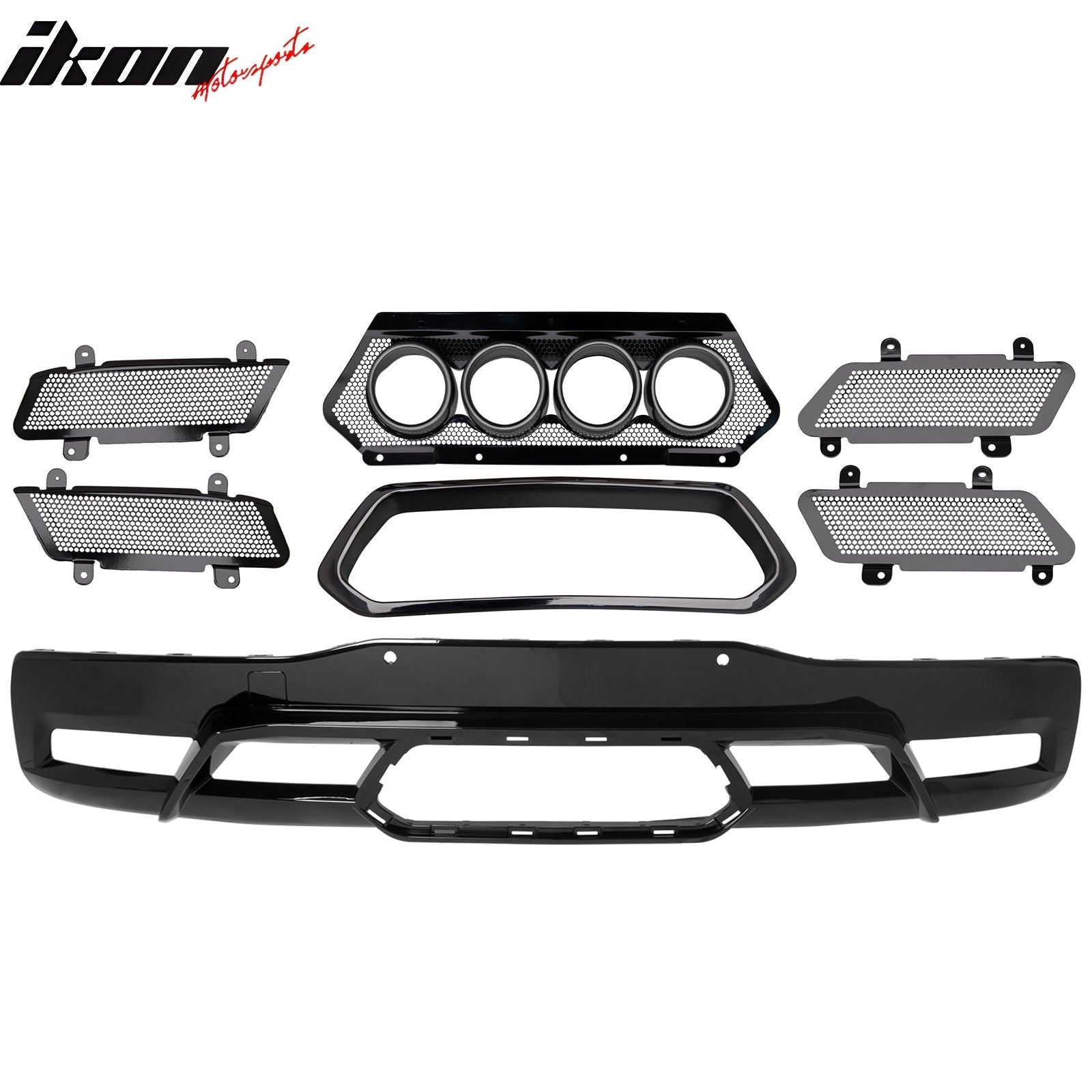 2020-2025 Chevy Corvette C8 Rear Diffuser Lip + Exhaust Muffler Pipe
