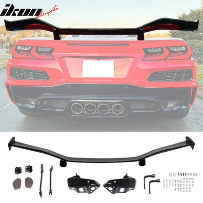 2020-2025 Corvette C8 Front Rear Bumpers Black Exhaust Trunk Spoiler
