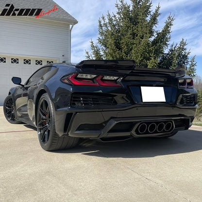 2020-2025 Chevy Corvette C8 Rear Diffuser Lip + Exhaust Muffler Pipe
