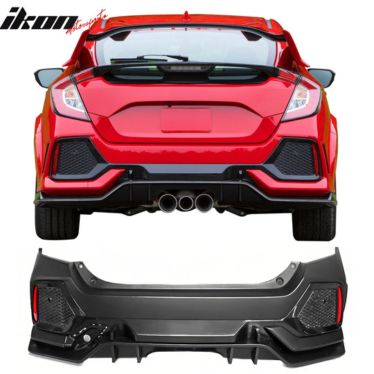 2017-2021 Honda Civic Hatchback Type R Rear Bumper Cover Garnish PP