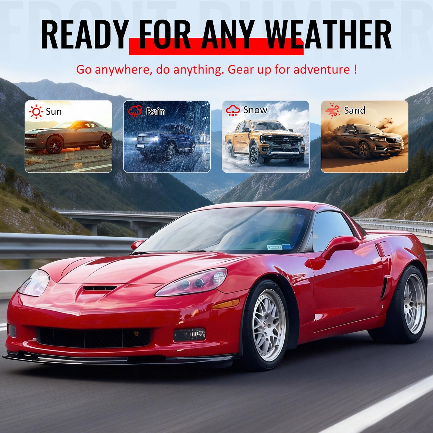06-13 Chevrolet Corvette C6 Front Bumper Cover Z06 Style Conversion