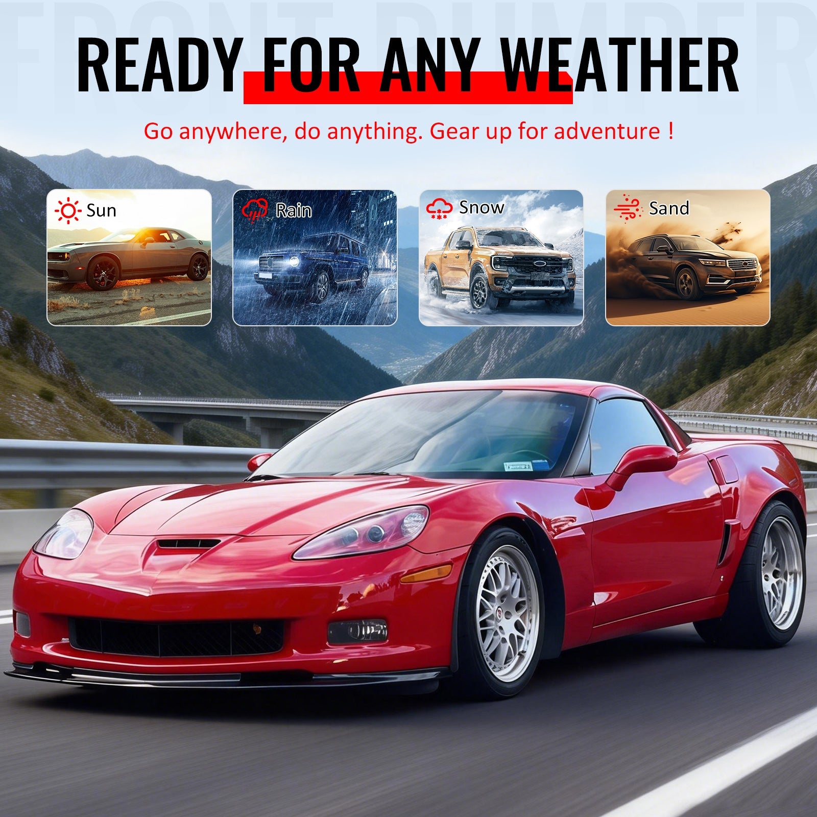 06-13 Chevrolet Corvette C6 Front Bumper Cover Z06 Style Conversion