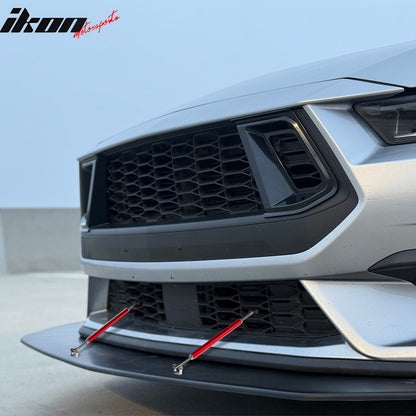 2024-2026 Mustang Ecoboost& GT Front Splitter w/ Stainless Steel Rods