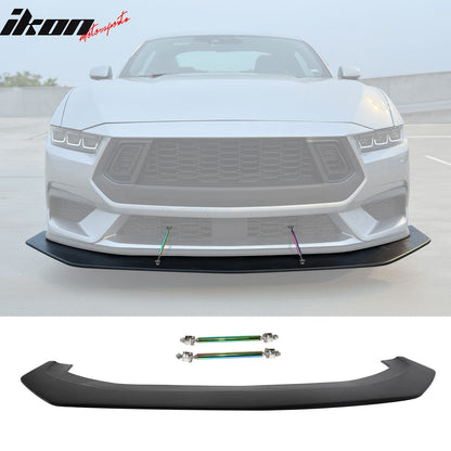 2024-2026 Mustang Ecoboost& GT Front Splitter w/ Stainless Steel Rods
