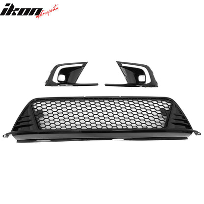 2022-2024 Honda Civic Gloss Black Type R Grille LED Foglight Bezel ABS