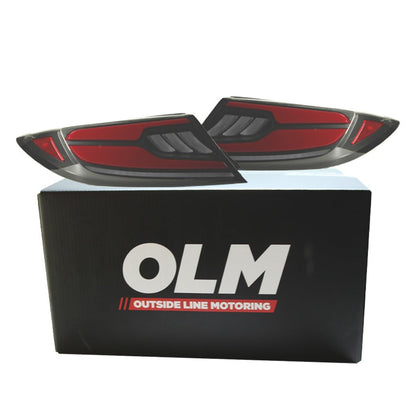 OLM Raiden LED Taillights (Clear Lens/Red Bar) - 2022-2026 Toyota GR86 / Subaru BRZ