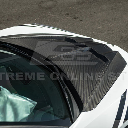 Corvette C8 Models EOS Performance Track Style Double Sided Dry Carbon Fiber Front Hood