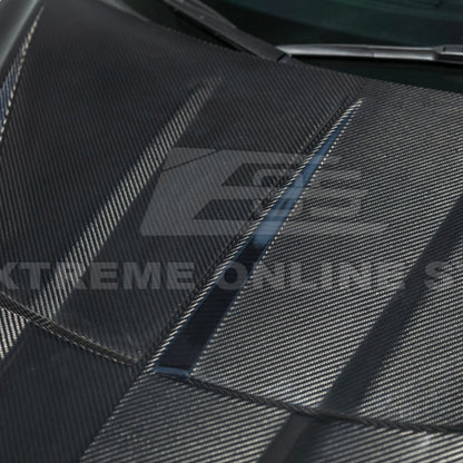 Corvette C8 Models EOS Performance Track Style Double Sided Dry Carbon Fiber Front Hood