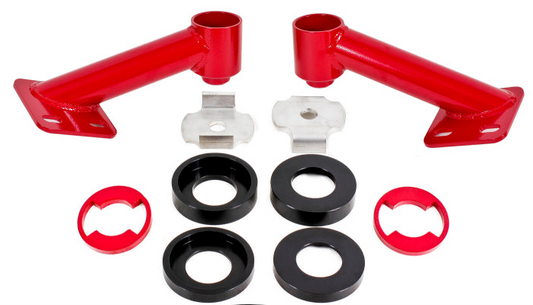 BMR 15-17 S550 Mustang Cradle Bushing Lockout Kit - Red