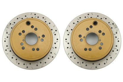 DBA 4000 Series Drilled/Slotted Rotor Rear Pair - Subaru Models (inc. 2008-2021 WRX / 2009-2014 Forester)