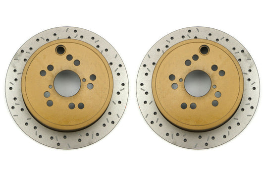 DBA 4000 Series Drilled/Slotted Rotor Rear Pair - Subaru Models (inc. 2008-2021 WRX / 2009-2014 Forester)